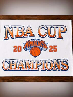 Orange & Blue NBA Cup Champions Towel